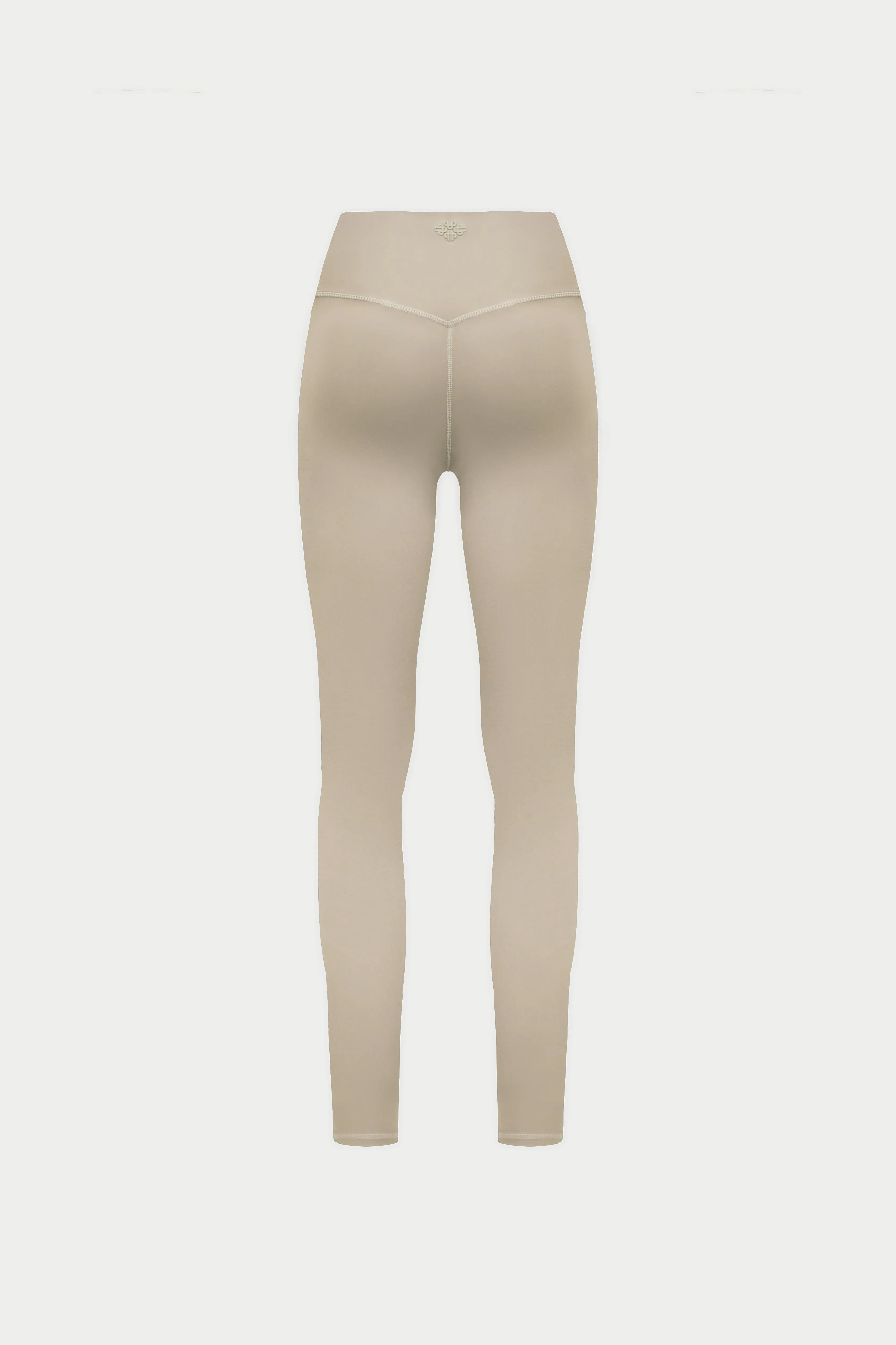 EMBLEM STRETCH SCULPTING LEGGINGS - BEIGE