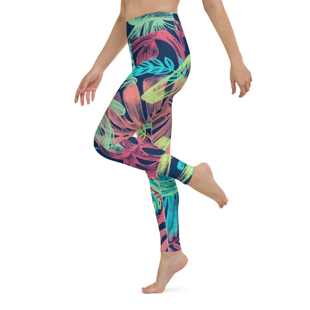 'Neotropical' full-length yoga leggings