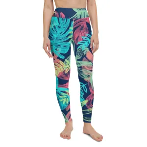 'Neotropical' full-length yoga leggings