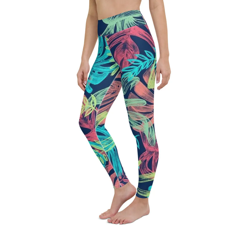 'Neotropical' full-length yoga leggings