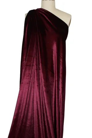 NY Designer Stretch Velvet - Nebbiolo