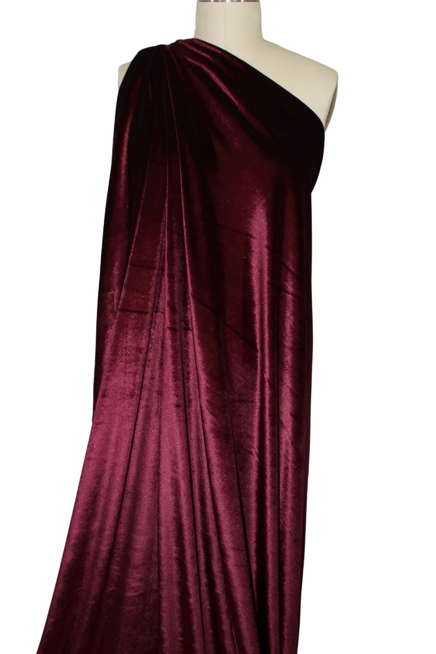 NY Designer Stretch Velvet - Nebbiolo