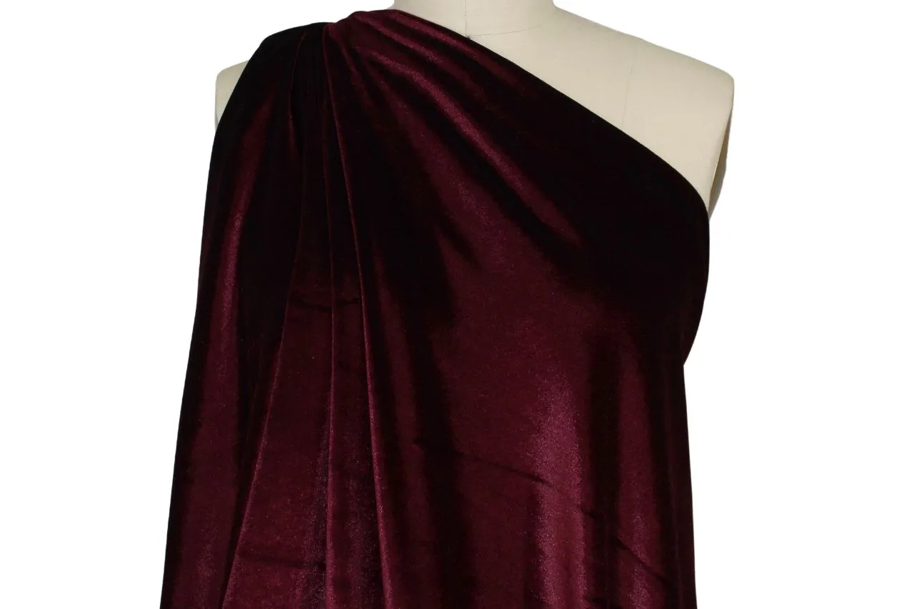 NY Designer Stretch Velvet - Nebbiolo