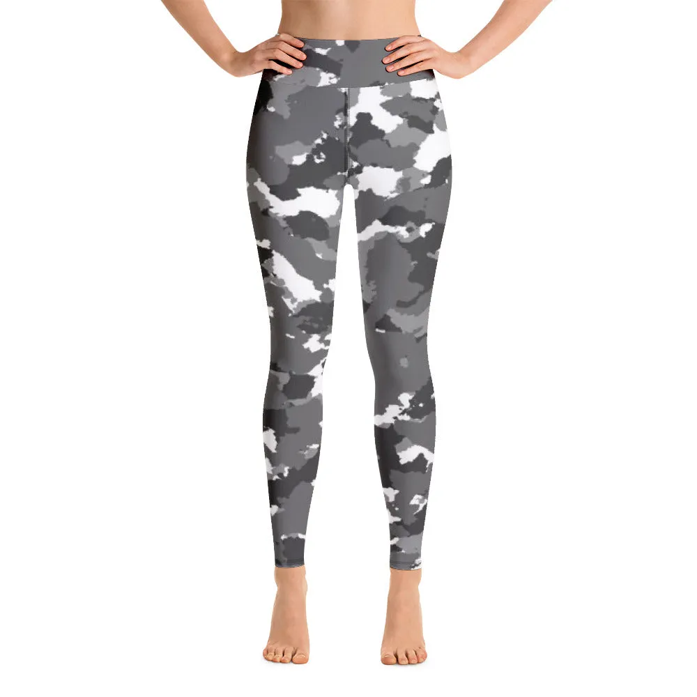 'Oreo Camo' full-length yoga leggings