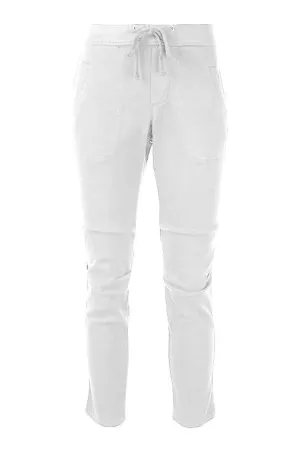 Soft Drape Utility Pant White