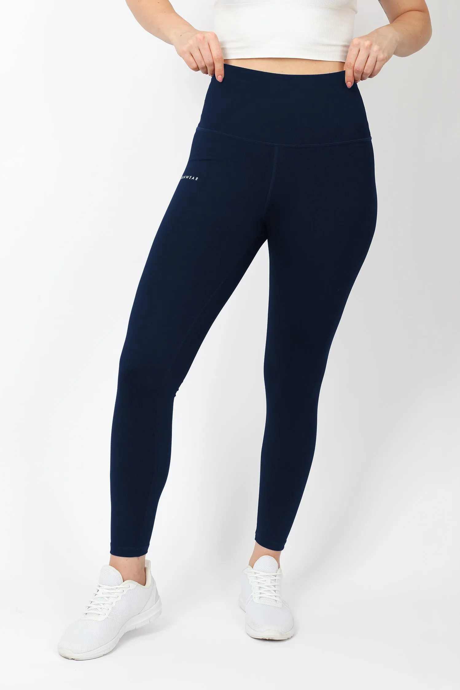 Women's Ultra High Waisted Ankle Leggings - Navy Blue